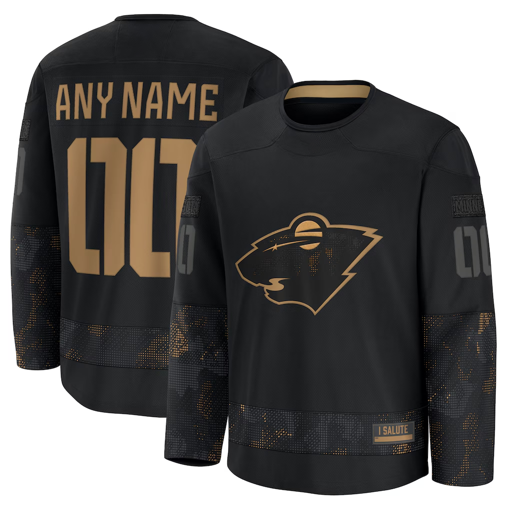 Trusc Custom M.Wild Black 2024 Military Appreciation Practice Jerseys