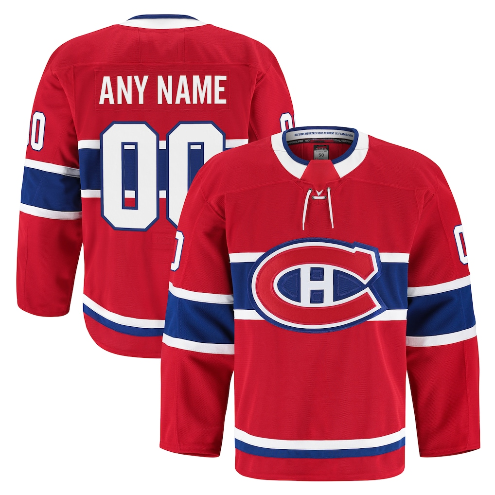 Trusc Custom Montreal Canadiens Red Home Authentic Pro Jerseys