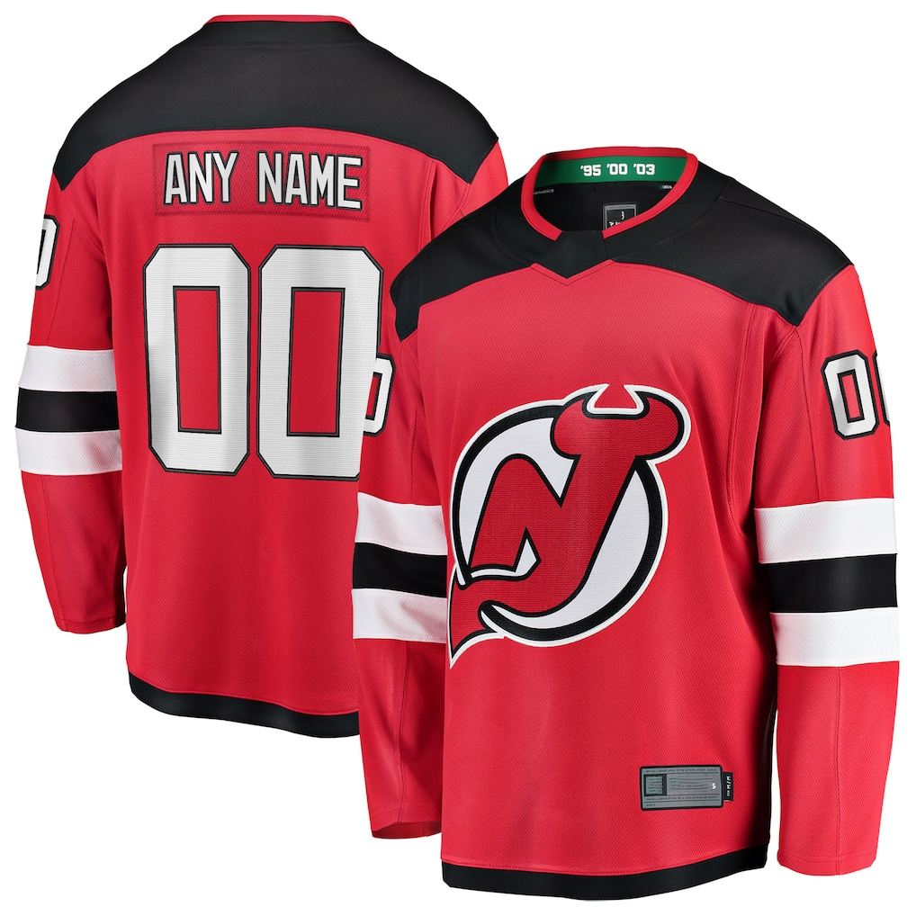 Trusc Custom N.Jersey Devils Red Home Breakaway Jerseys