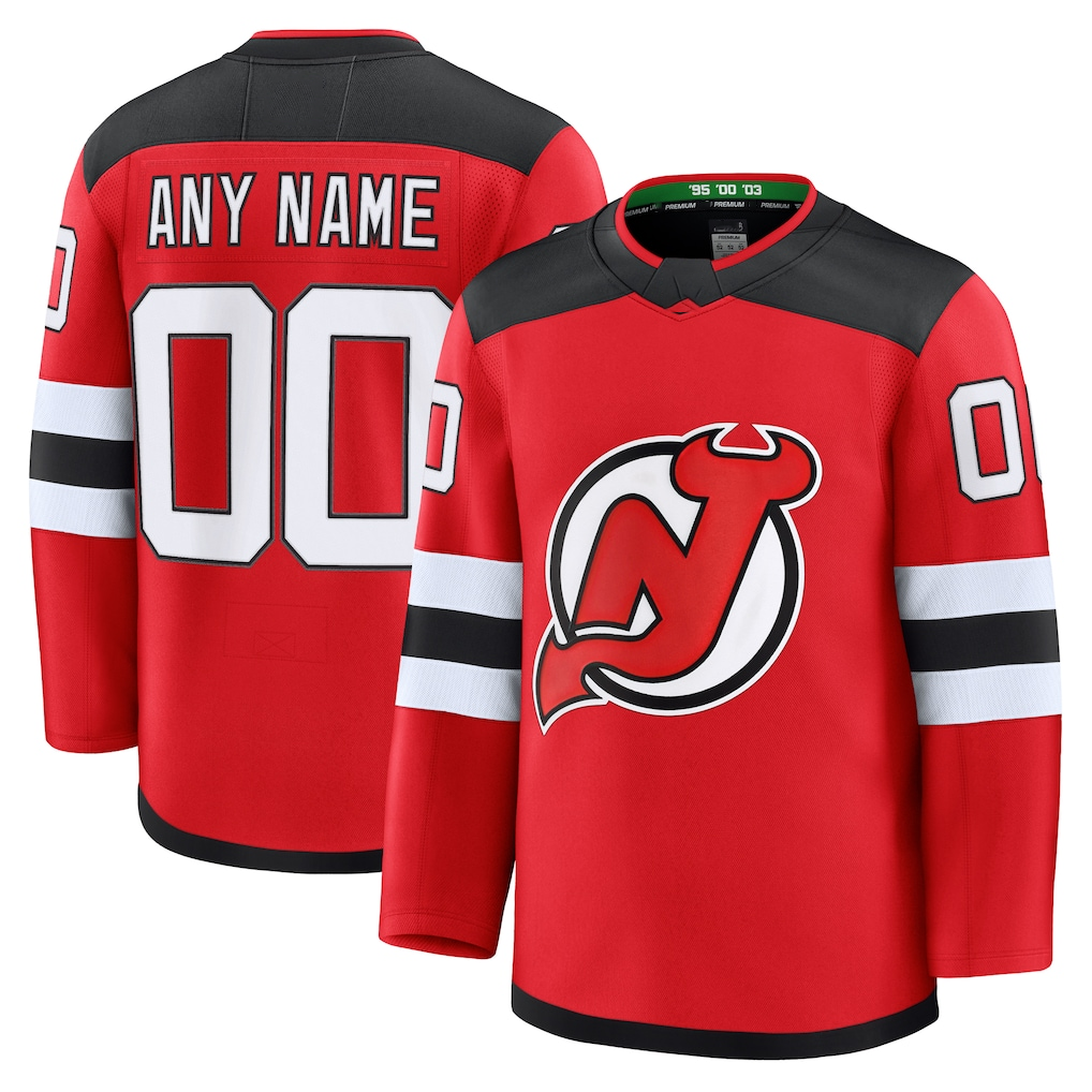 Trusc Custom N.Jersey Devils Red Home Premium Jerseys