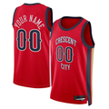 Trusc Custom NO.Pelicans Jordan Brand Red Swingman Stitched Jerseys- Statement Edition
