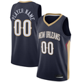Trusc Custom NO.Pelicans Navy Swingman Stitched Jerseys- Icon Edition