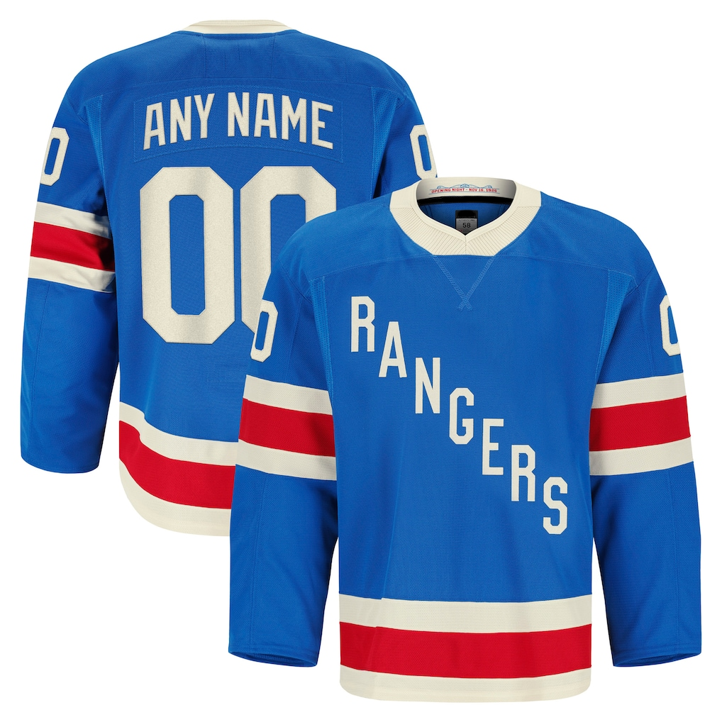 Trusc Custom NY.Rangers Blue Centennial Authentic Pro Jerseys