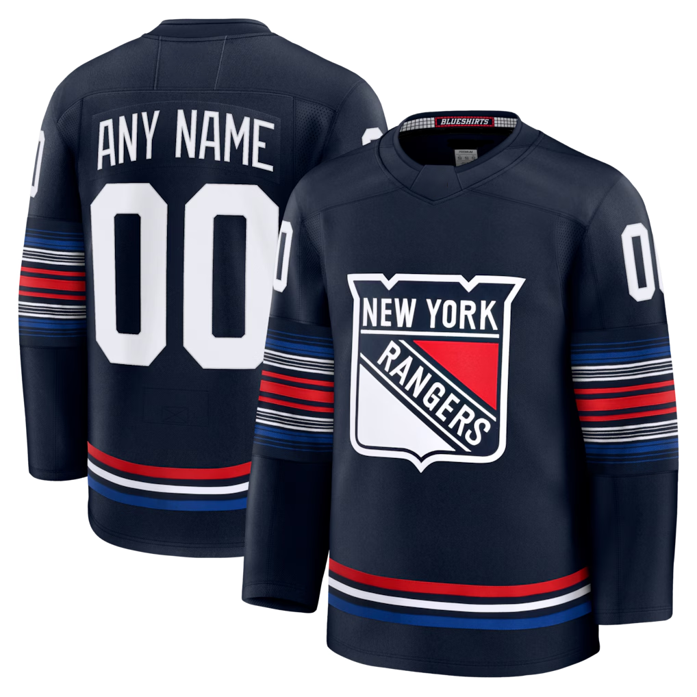 Trusc Custom NY.Rangers Navy Alternate Premium Jerseys