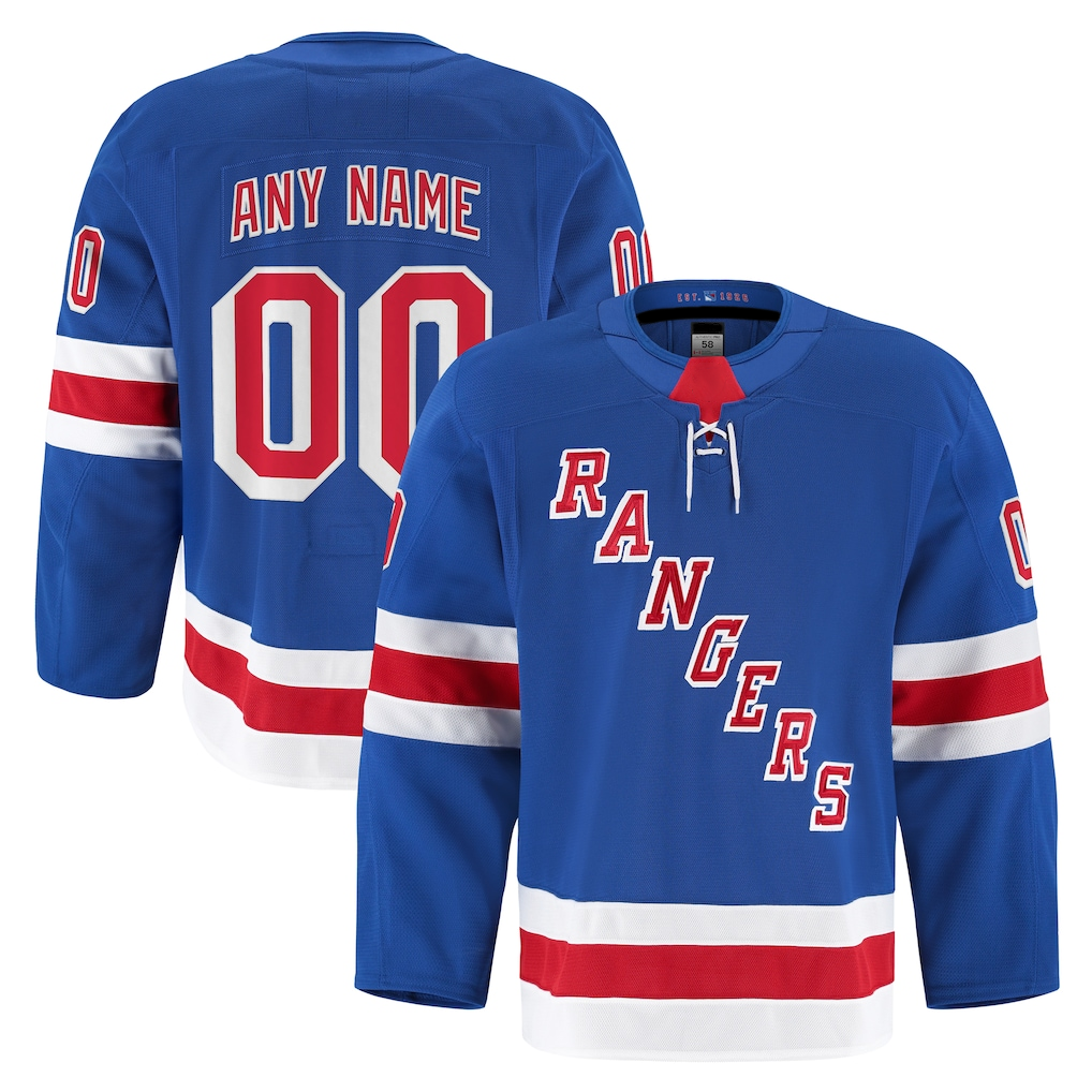 Trusc Custom NY.Rangers Royal Home Authentic Pro Jerseys