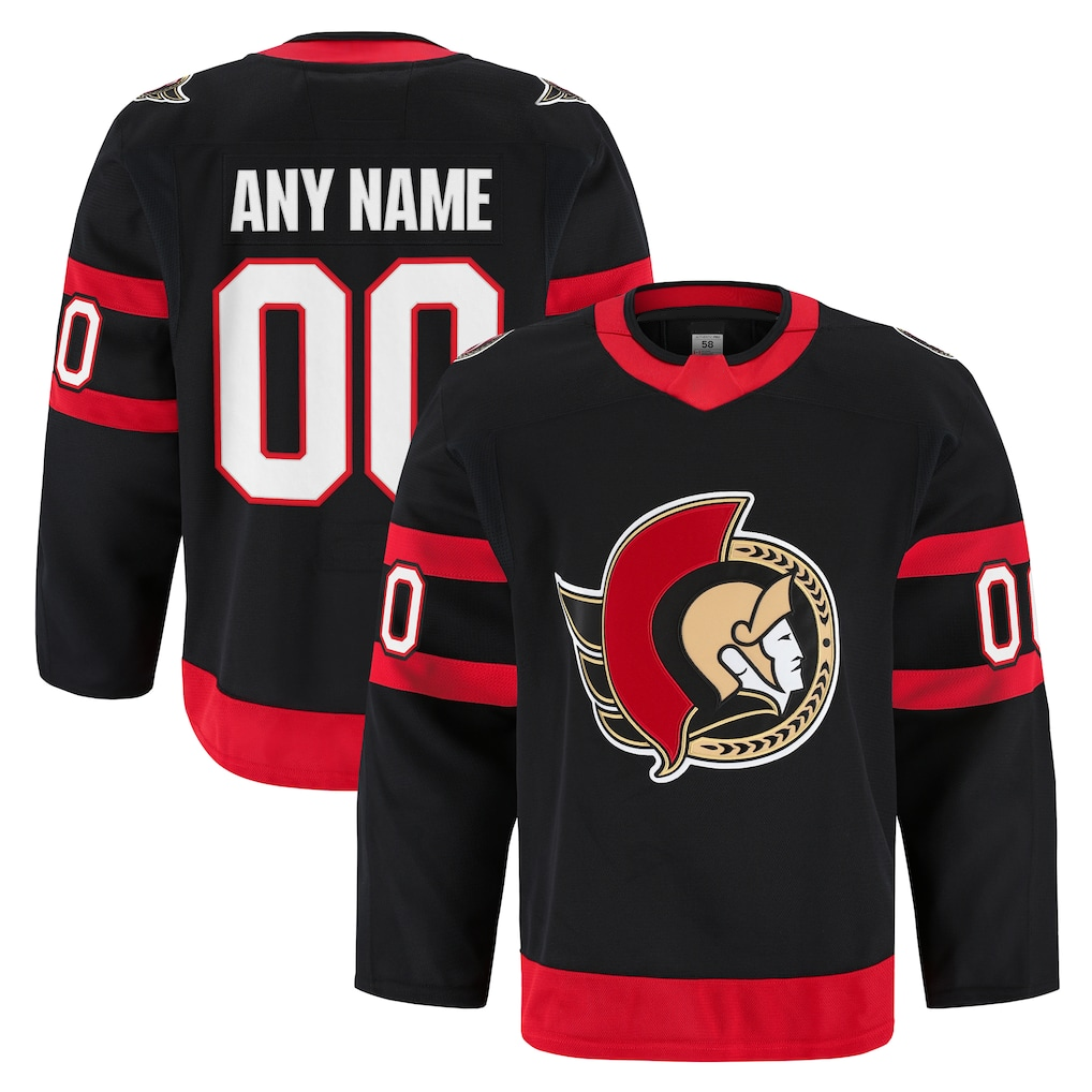 Trusc Custom O.Senators Black Home Authentic Pro Jerseys