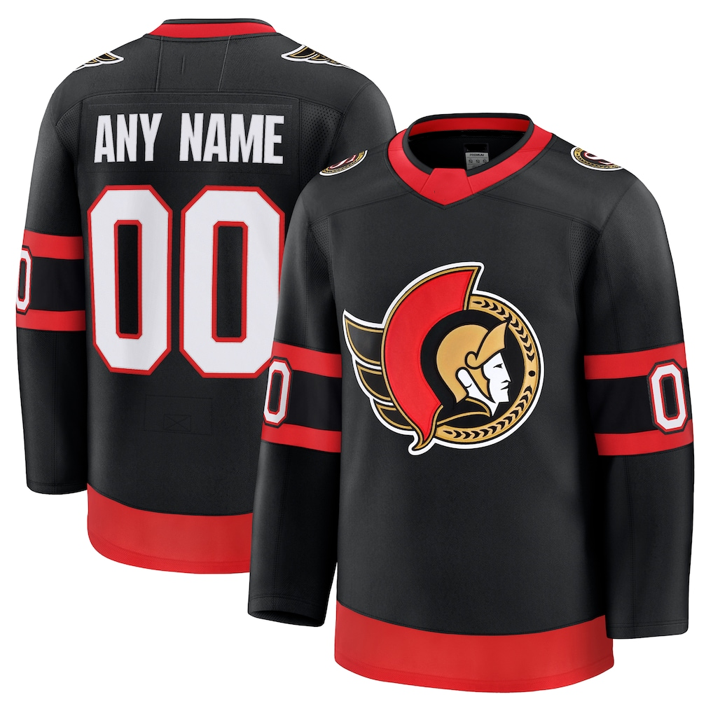 Trusc Custom O.Senators Black Home Premium Jerseys