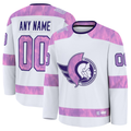 Trusc Custom O.Senators White 2024 Hockey Fights Cancer Practice Jerseys