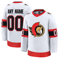Trusc Custom O.Senators White Away Premium Jerseys