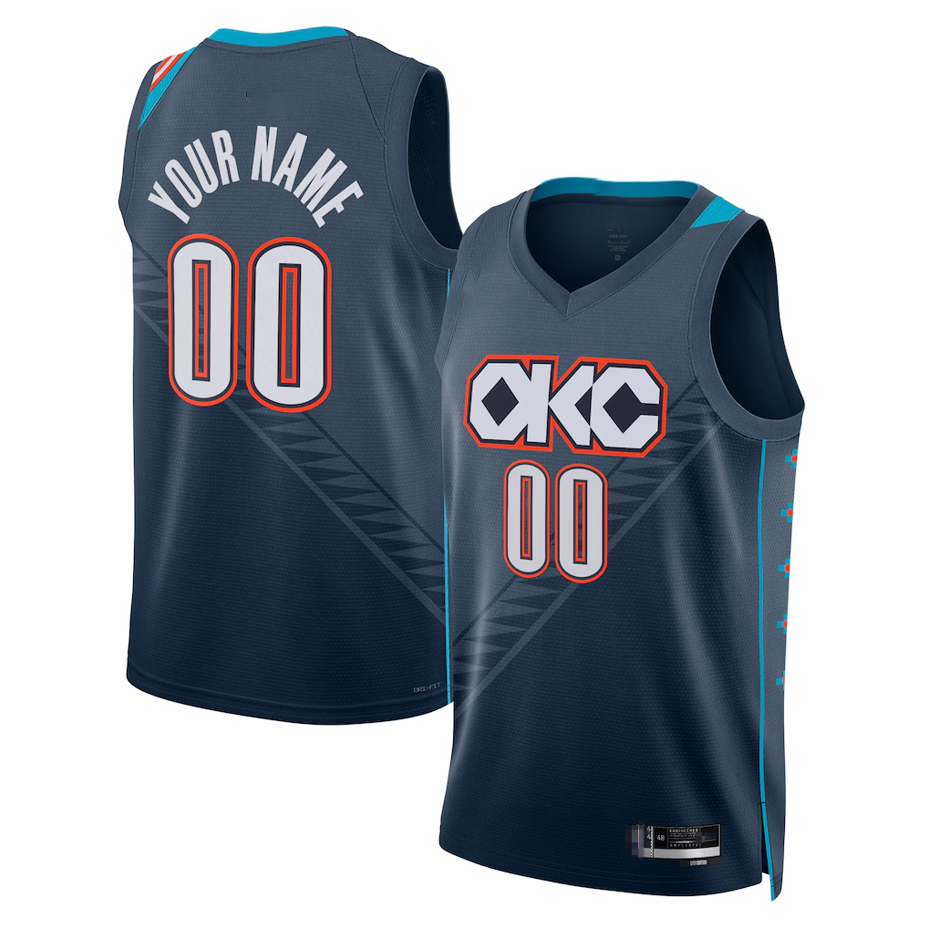 Trusc Custom OC.Thunder Blue 2025-2026 City Edition Swingman Stitched Jerseys