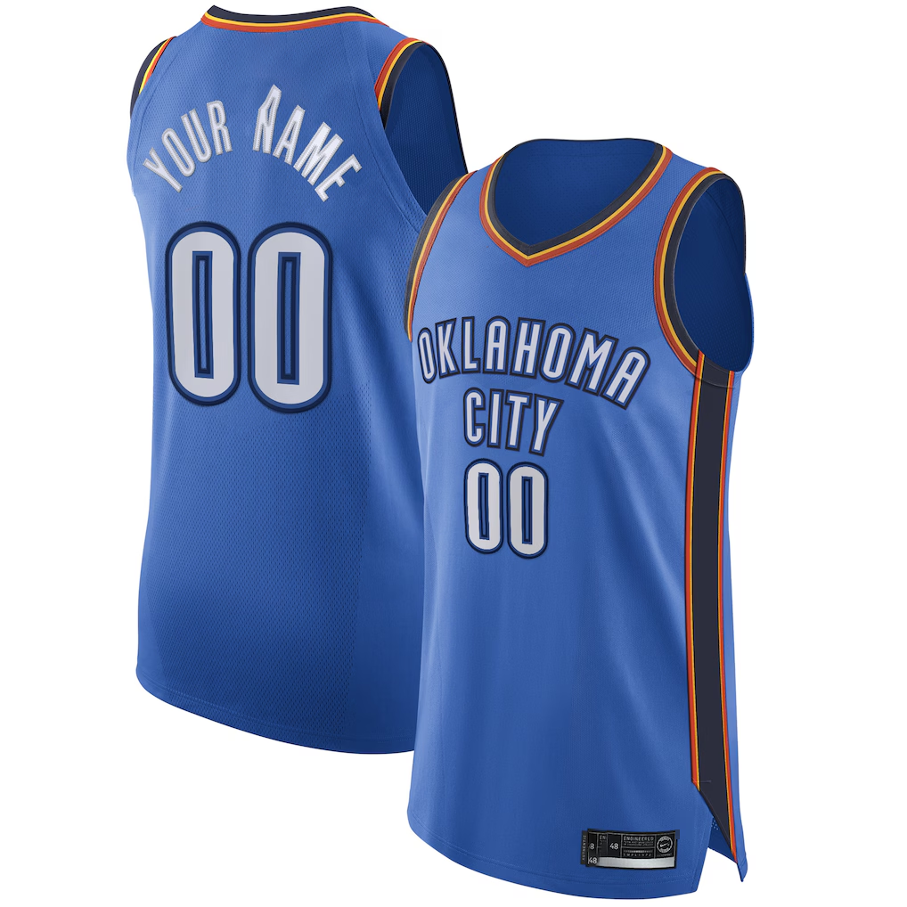 Trusc Custom OC.Thunder Blue Authentic Stitched Jerseys - Icon Edition