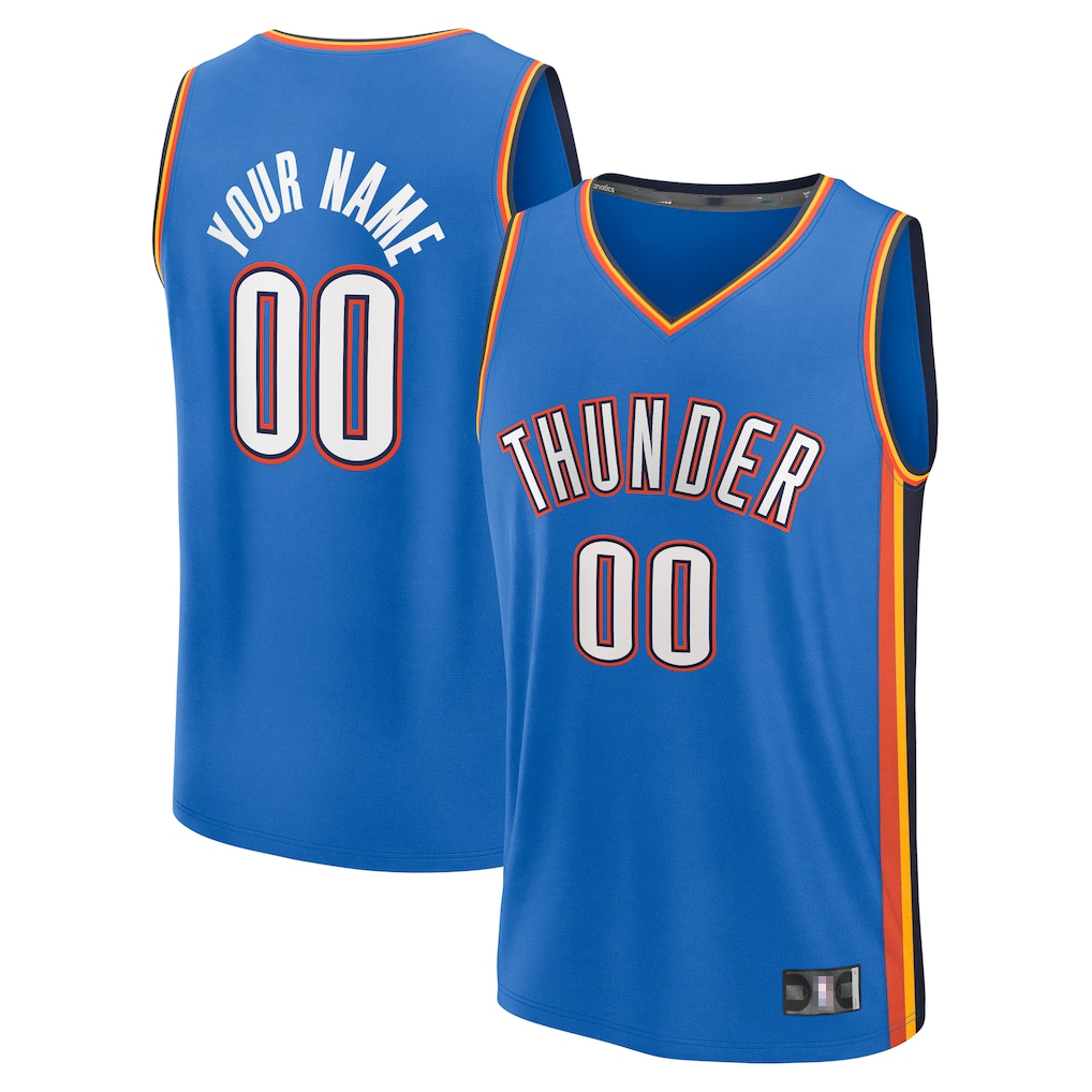 Trusc Custom OC.Thunder Blue Fast Break Stitched Jerseys - Icon Edition