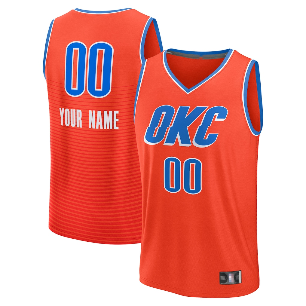 Trusc Custom OC.Thunder Orange Swingman Stitched Jerseys - Icon Edition