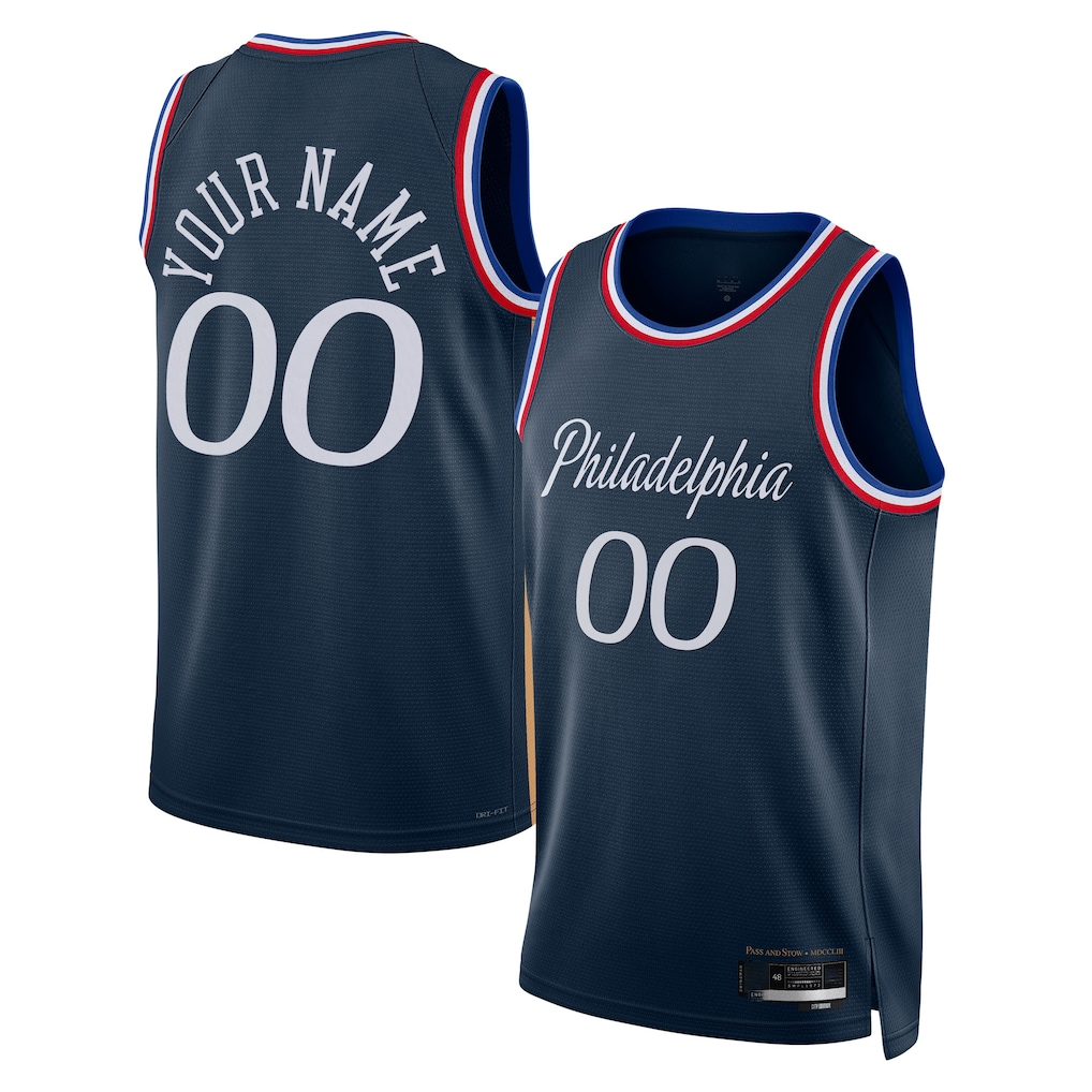 Trusc Custom P.76ers Navy 202526 City Edition Swingman Jerseys
