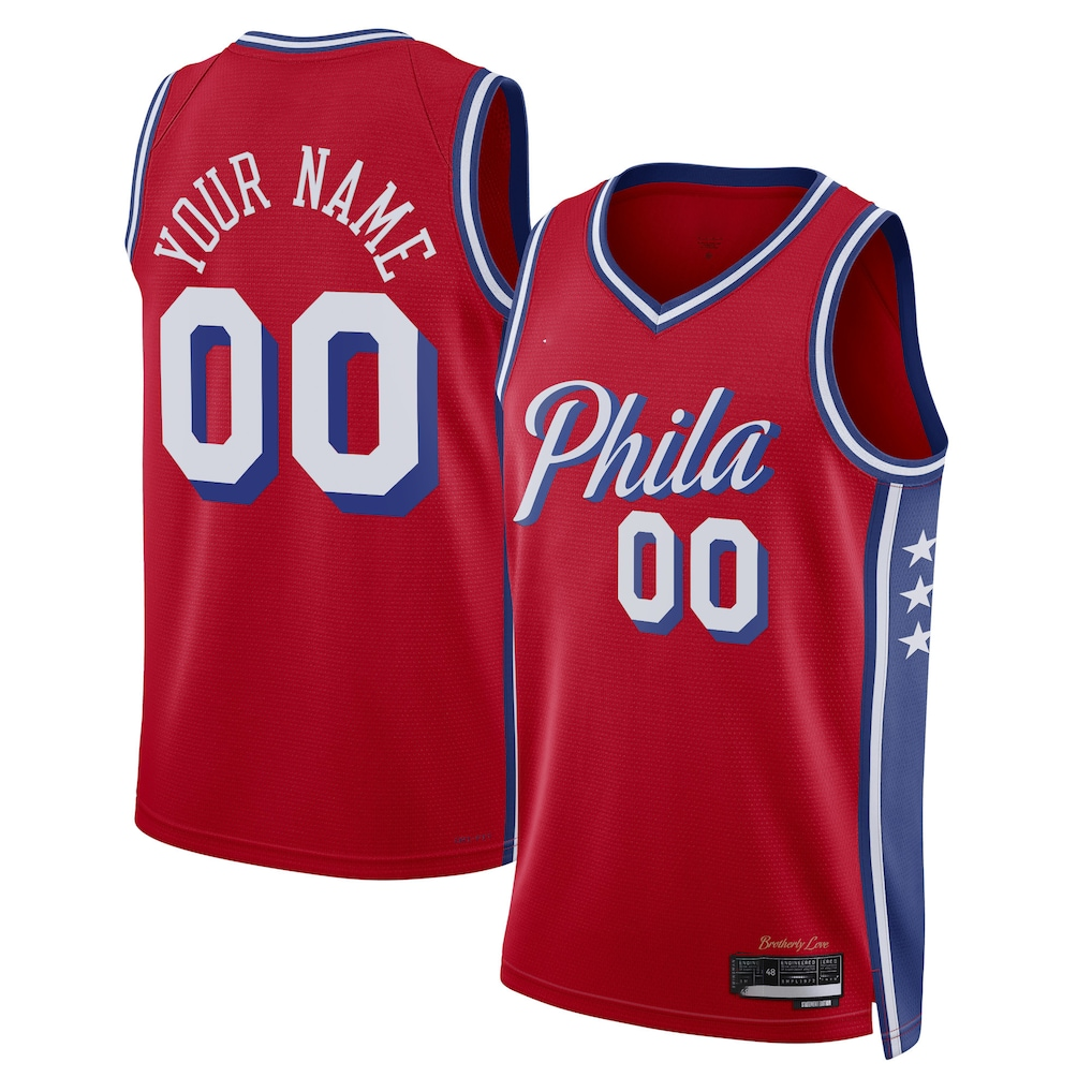 Trusc Custom P.76ers Red 202223 Swingman Jerseys - Statement Edition