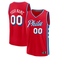 Trusc Custom P.76ers Red Fast Break Jerseys - Icon Edition