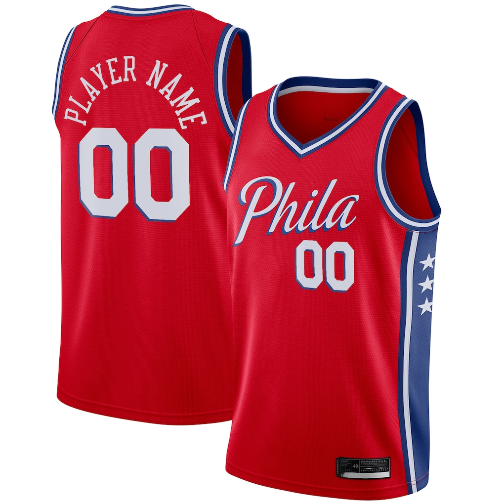 Trusc Custom P.76ers Red Swingman Jerseys - Statement Edition