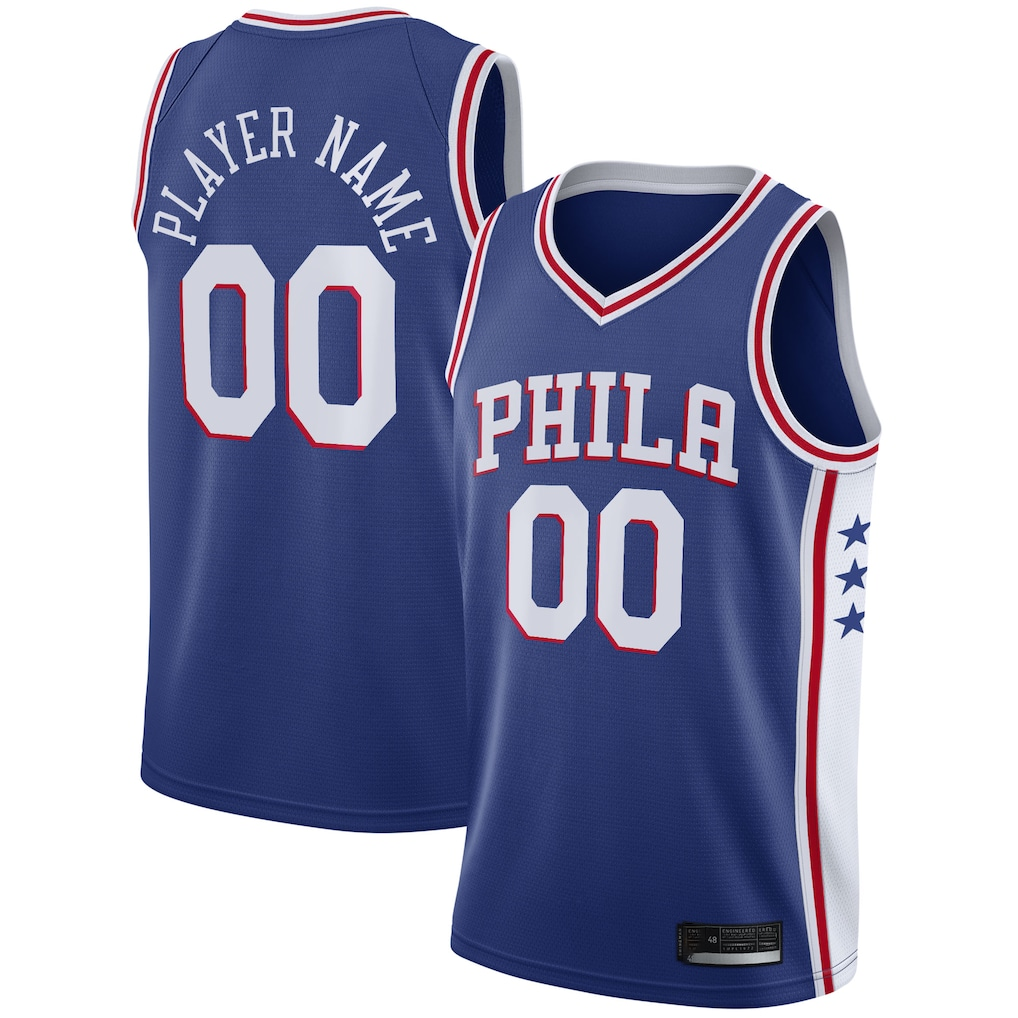 Trusc Custom P.76ers Royal 2020-21 Swingman Jerseys - Icon Edition