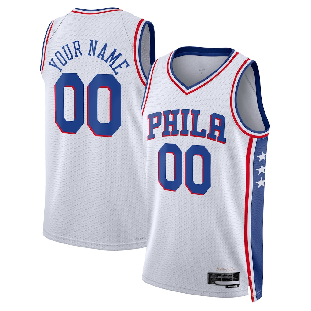 Trusc Custom P.76ers White 2022-23 Swingman Jerseys - Association Edition