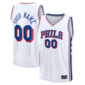 Trusc Custom P.76ers White Fast Break Jerseys - Association Edition
