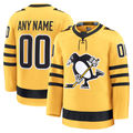 Trusc Custom P.Penguins Gold Alternate Premium Jerseys