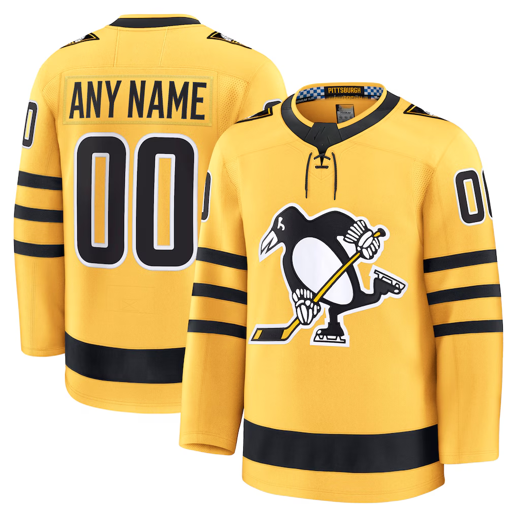 Trusc Custom P.Penguins Gold Alternate Premium Jerseys