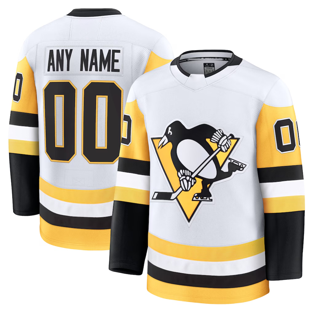 Trusc Custom P.Penguins White Away Premium Jerseys