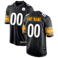 Trusc Custom P.Steelers Black Home Game Stitched Jerseys