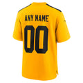 Trusc Custom P.Steelers Gold Alternate Game Stitched Jerseys