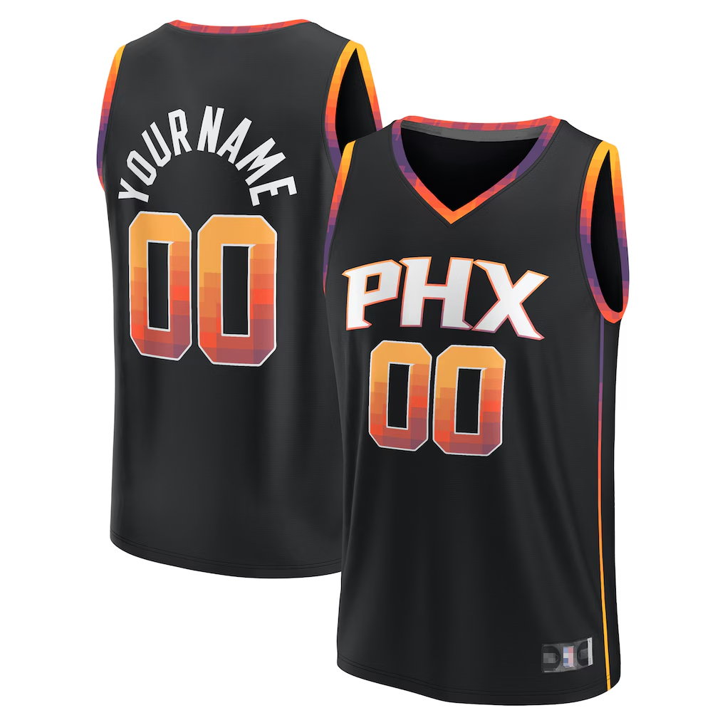 Trusc Custom P.Sunss Fanatics Black Fast Break Replica Jerseys - Statement Edition