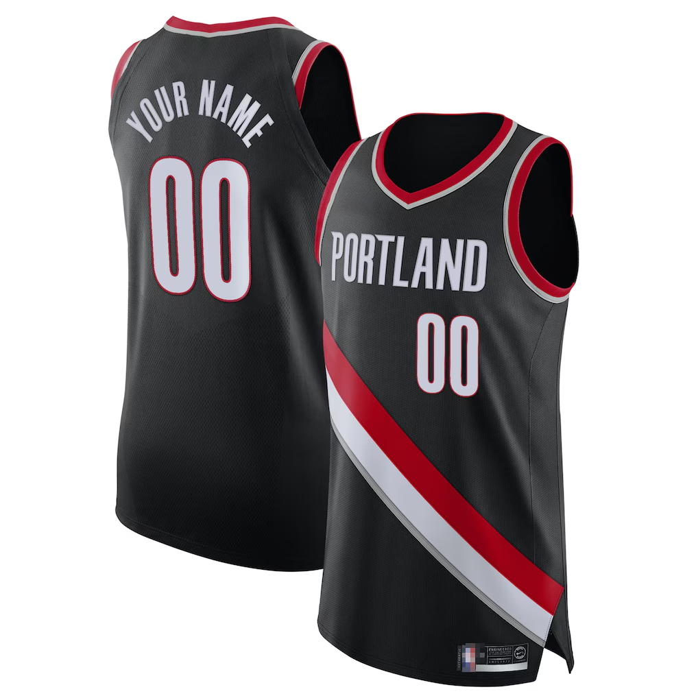 Trusc Custom PT.Blazers Black 2020-2021 Authentic Jerseys - Icon Edition