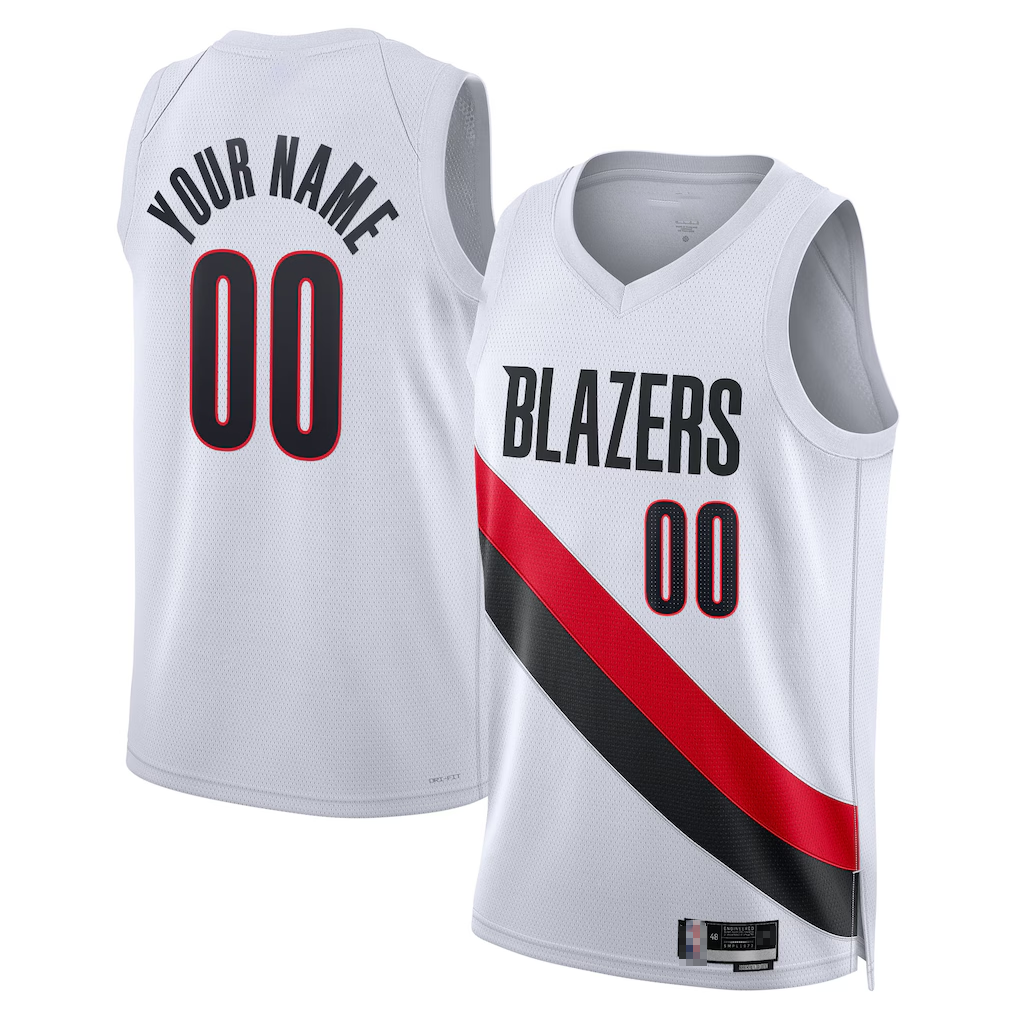 Trusc Custom PT.Blazers White Swingman Jerseys - Association Edition