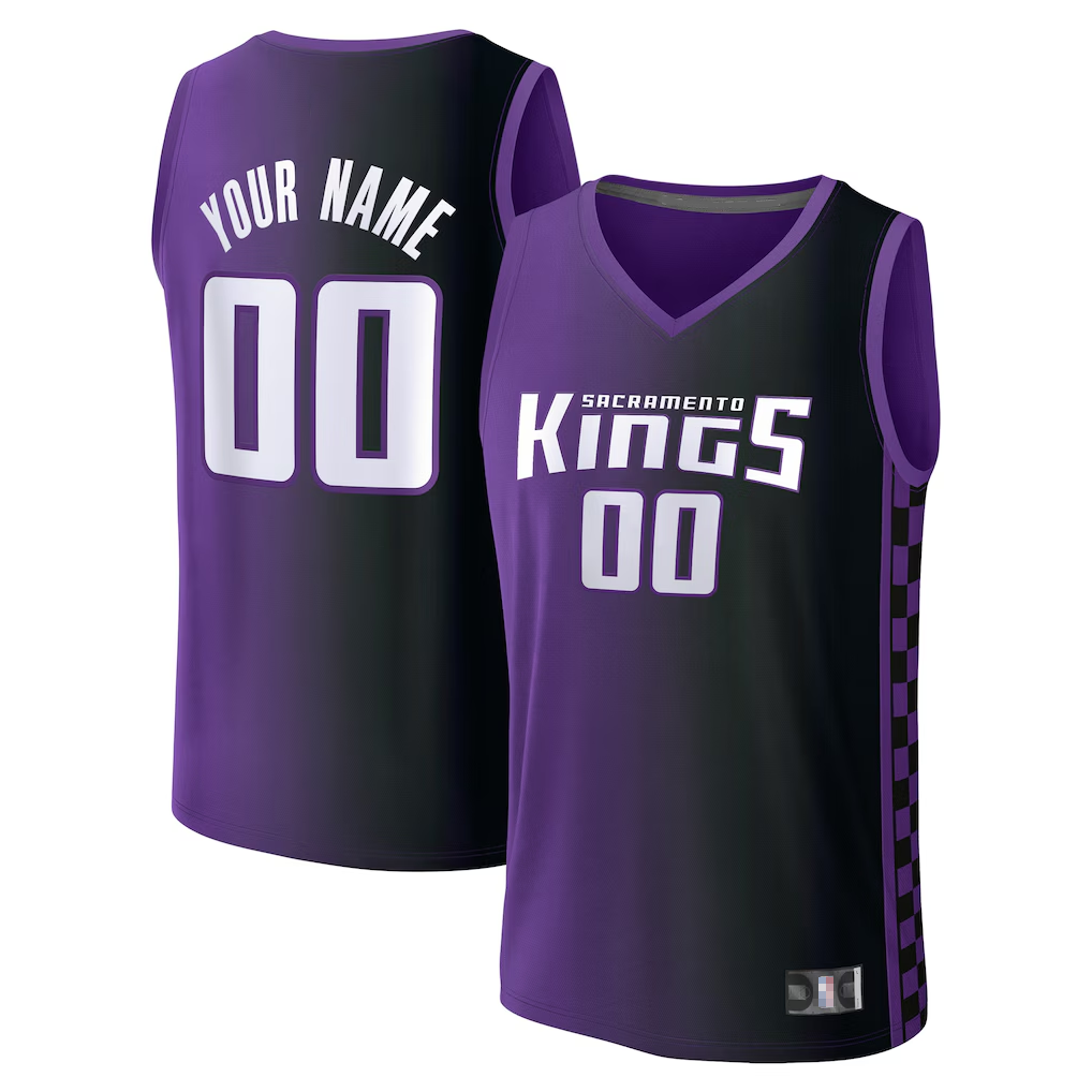 Trusc Custom S.Kings Fanatics Purple Fast Break Replica Jerseys - Statement Edition