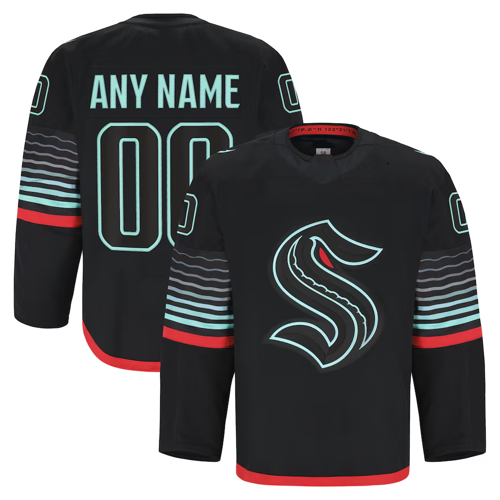 Trusc Custom S.Kraken Black Alternate Authentic Pro Jerseys
