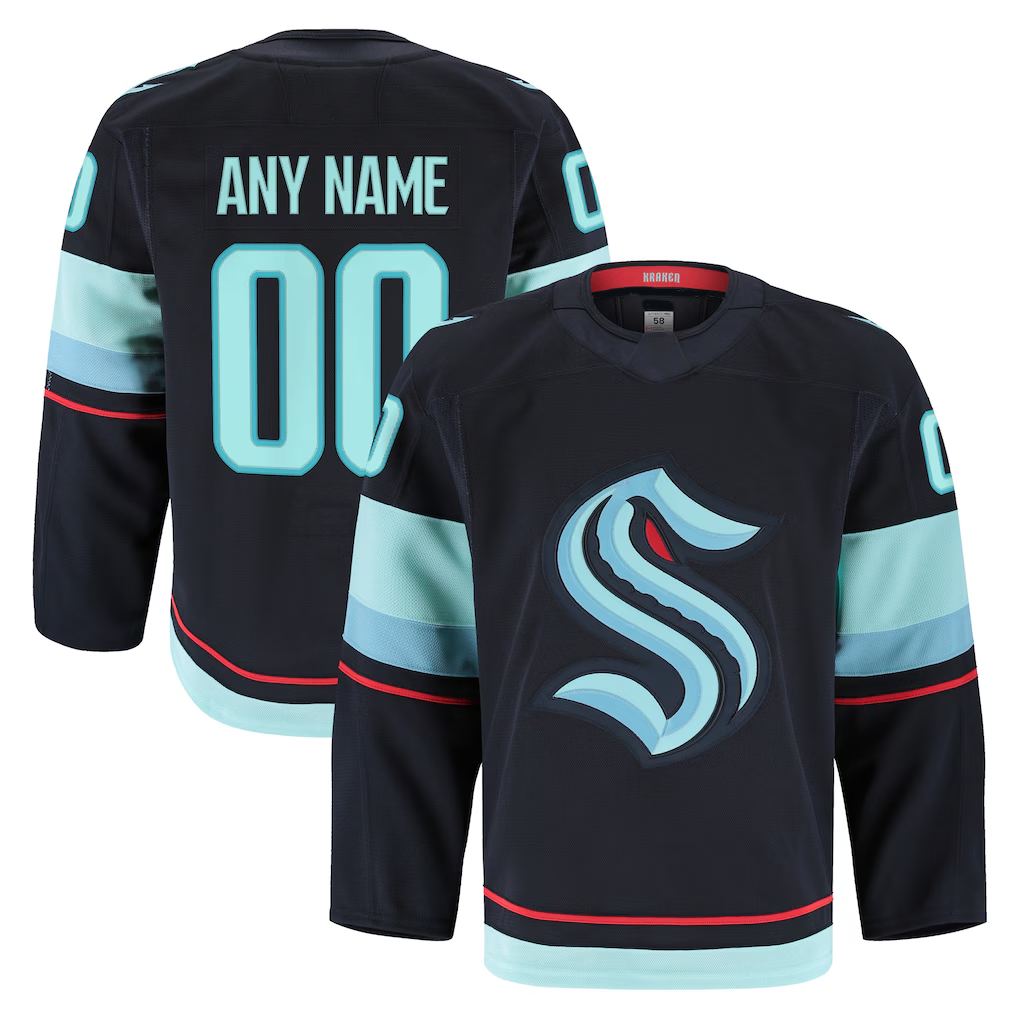 Trusc Custom S.Kraken Navy Home Authentic Pro Jerseys