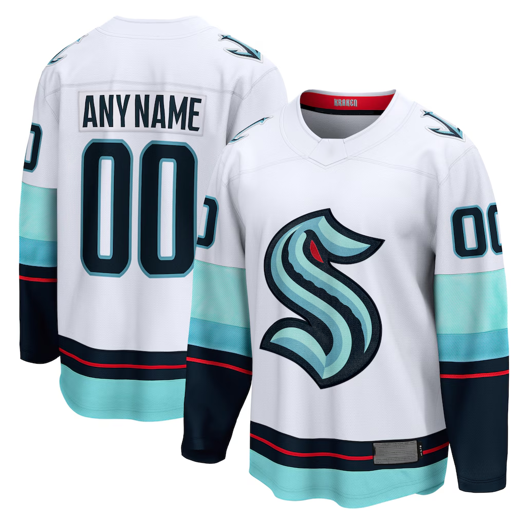 Trusc Custom S.Kraken White Away Breakaway Jerseys
