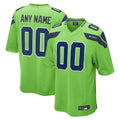 Trusc Custom S.Seahawks Neon Green Alternate Game Stitched Jerseys