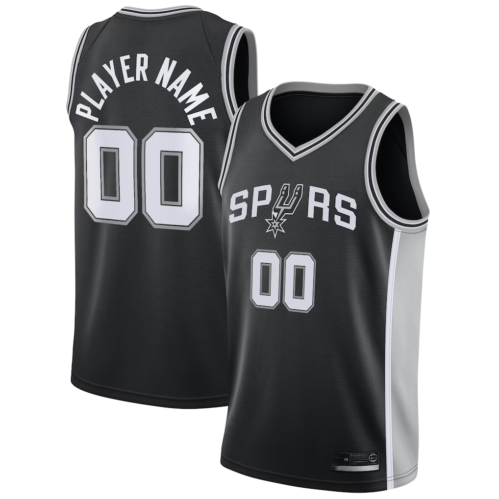 Trusc Custom SA.Spurs Black Swingman Jerseys - Icon Edition