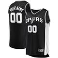 Trusc Custom SA.Spurs Fanatics Black Fast Break Replica Jerseys - Icon Edition