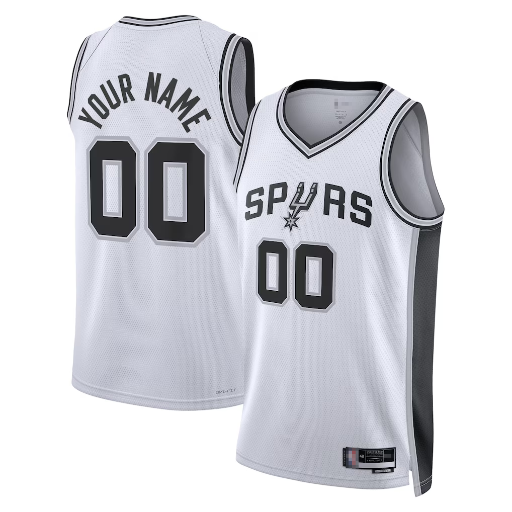 Trusc Custom SA.Spurs White Swingman Jerseys - Association Edition