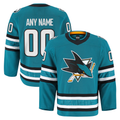 Trusc Custom S.Jose Sharks Teal Home Authentic Pro Jerseys