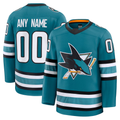 Trusc Custom S.Jose Sharks Teal Home Premium Jerseys