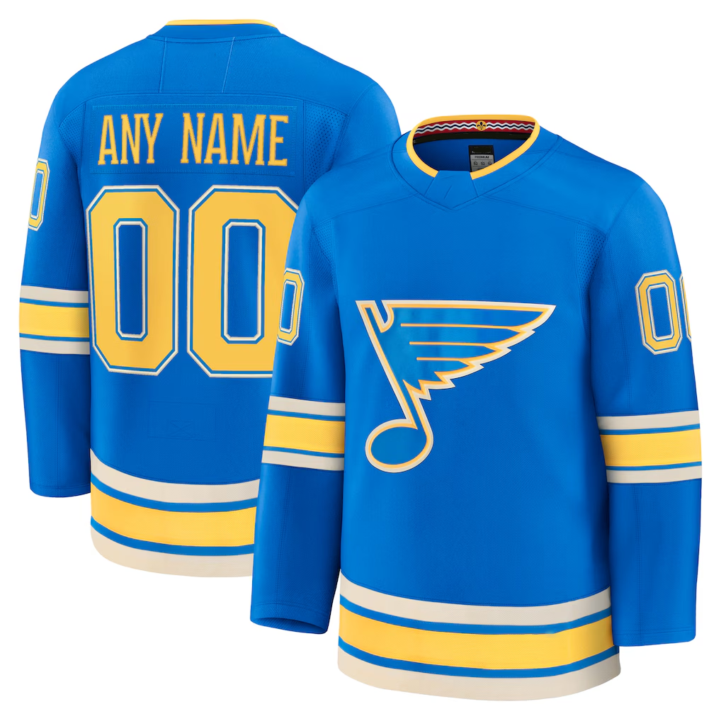 Trusc Custom St.L.Blues Blue Alternate Premium Jerseys