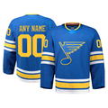 Trusc Custom St.L.Blues Blue Home Authentic Pro Jerseys