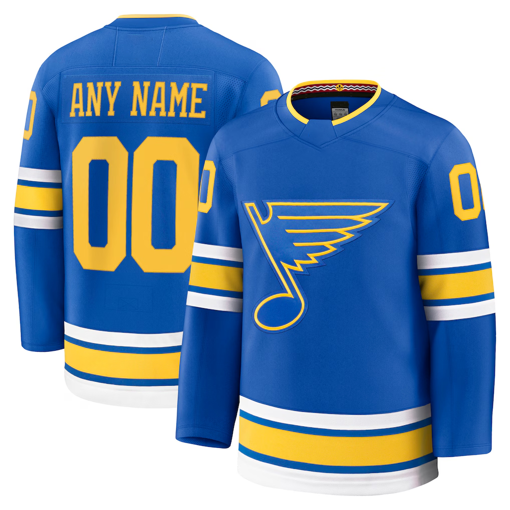 Trusc Custom St.L.Blues Blue Home Premium Jerseys