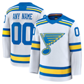 Trusc Custom St.L.Blues White Away Premium Jerseys