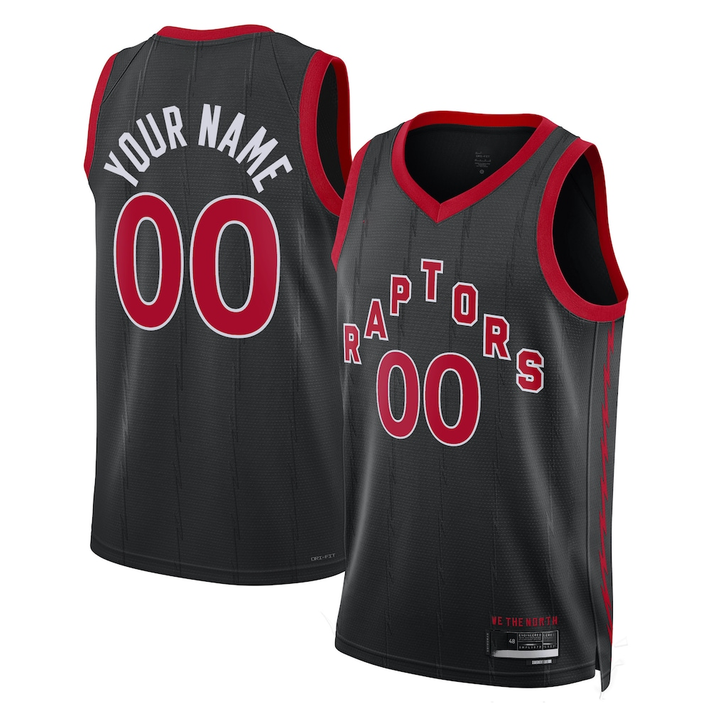 Trusc Custom T.Raptors Black 2022-23 Swingman Jerseys - Statement Edition