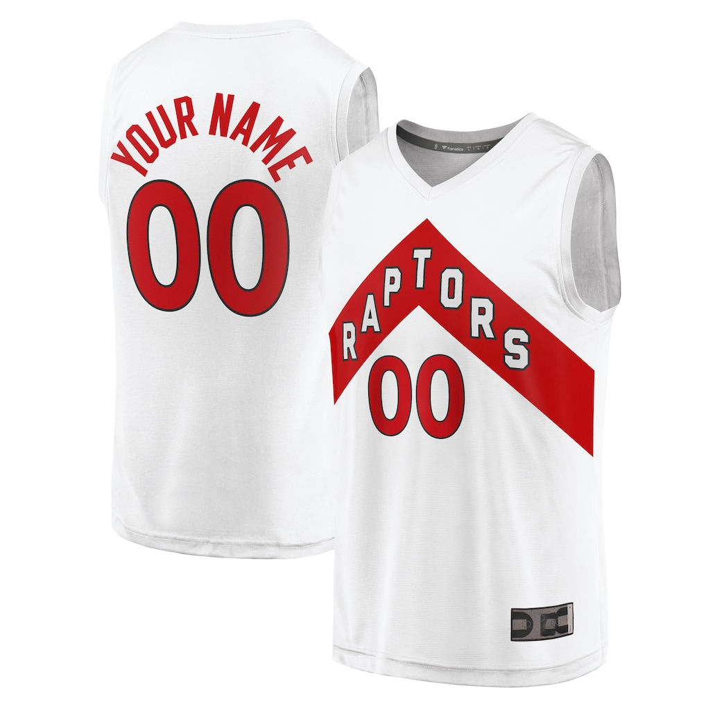 Trusc Custom T.Raptors White Fast Break Custom Replica Jerseys - Association Edition
