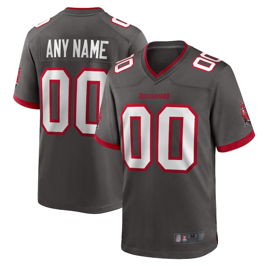 Trusc Custom TB.Buccaneers Pewter Home Game Stitched Jerseys