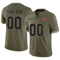 Trusc Custom TB.Buccaneers Salute To Service Olive Stitched Jerseys